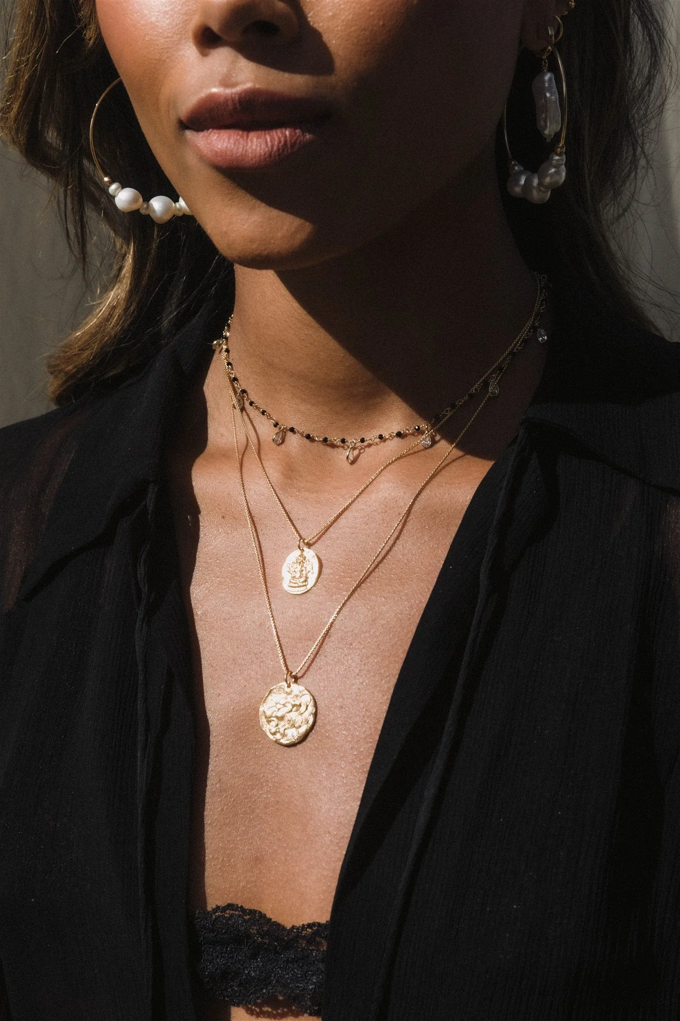 Elegant Pearl Hoop Earrings