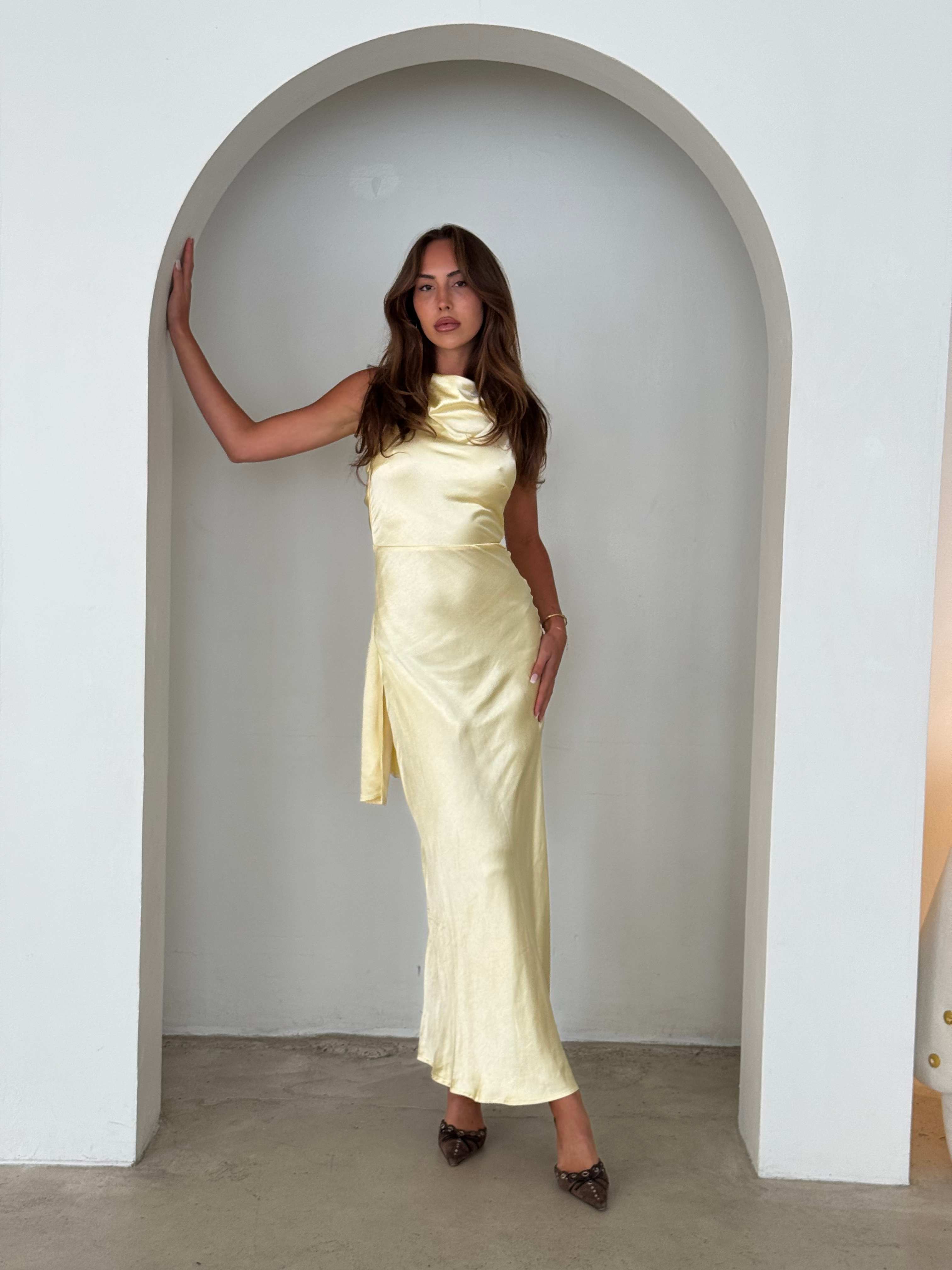 Elegant Satin Evening Gown