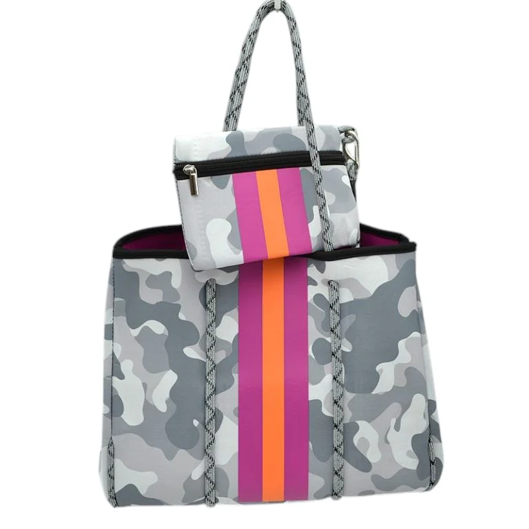 Camouflage Chic Tote And Pouch Set