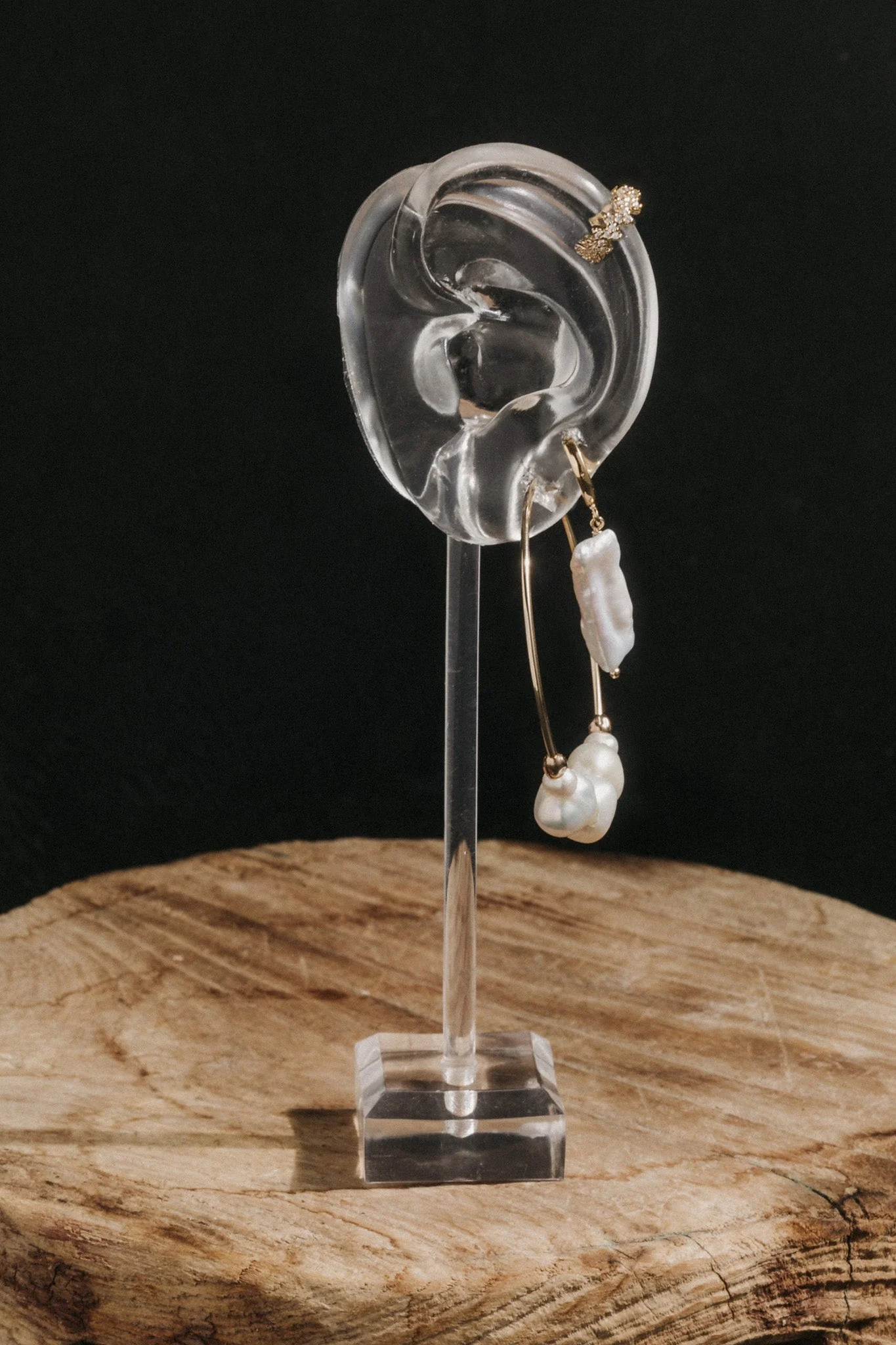 Elegant Pearl Hoop Earrings