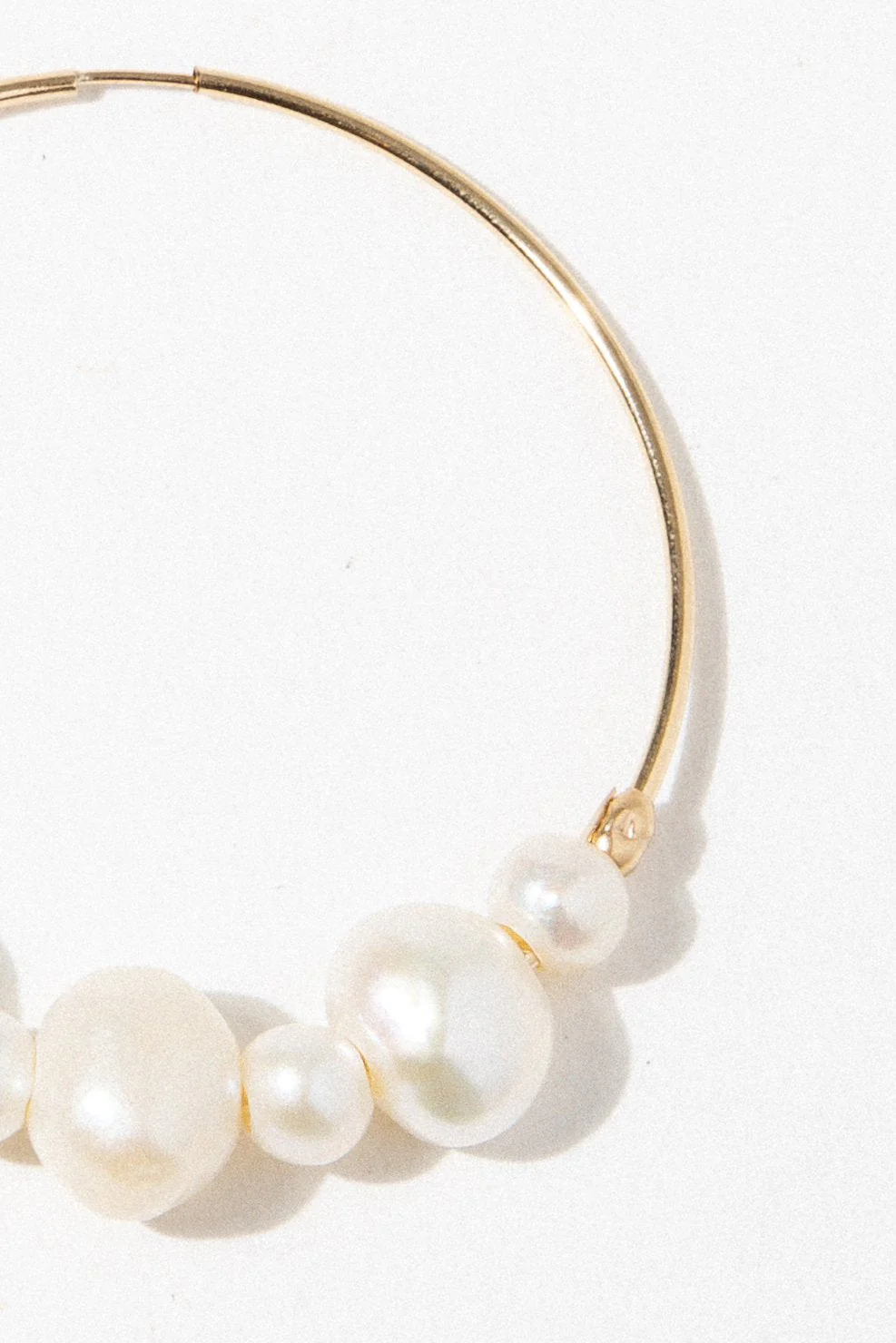 Elegant Pearl Hoop Earrings