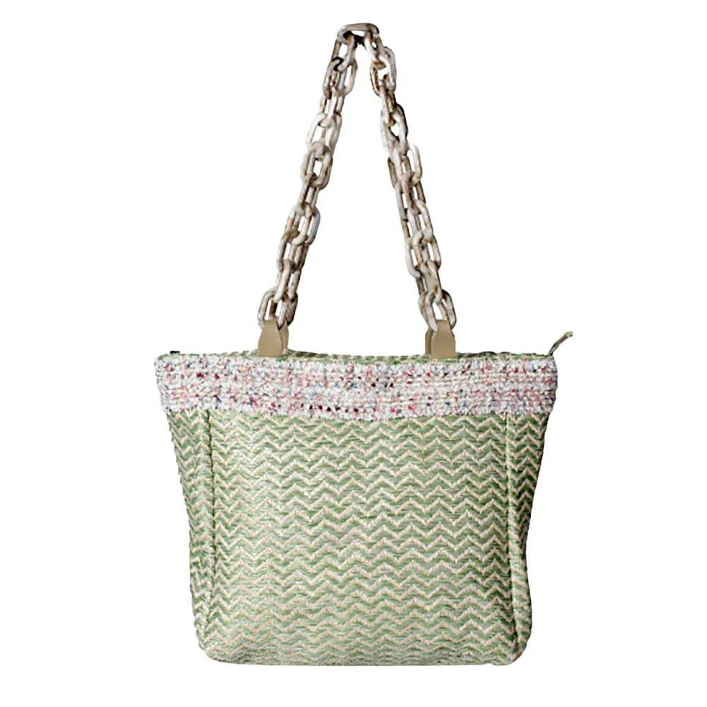 Chic Herringbone Tote Bag