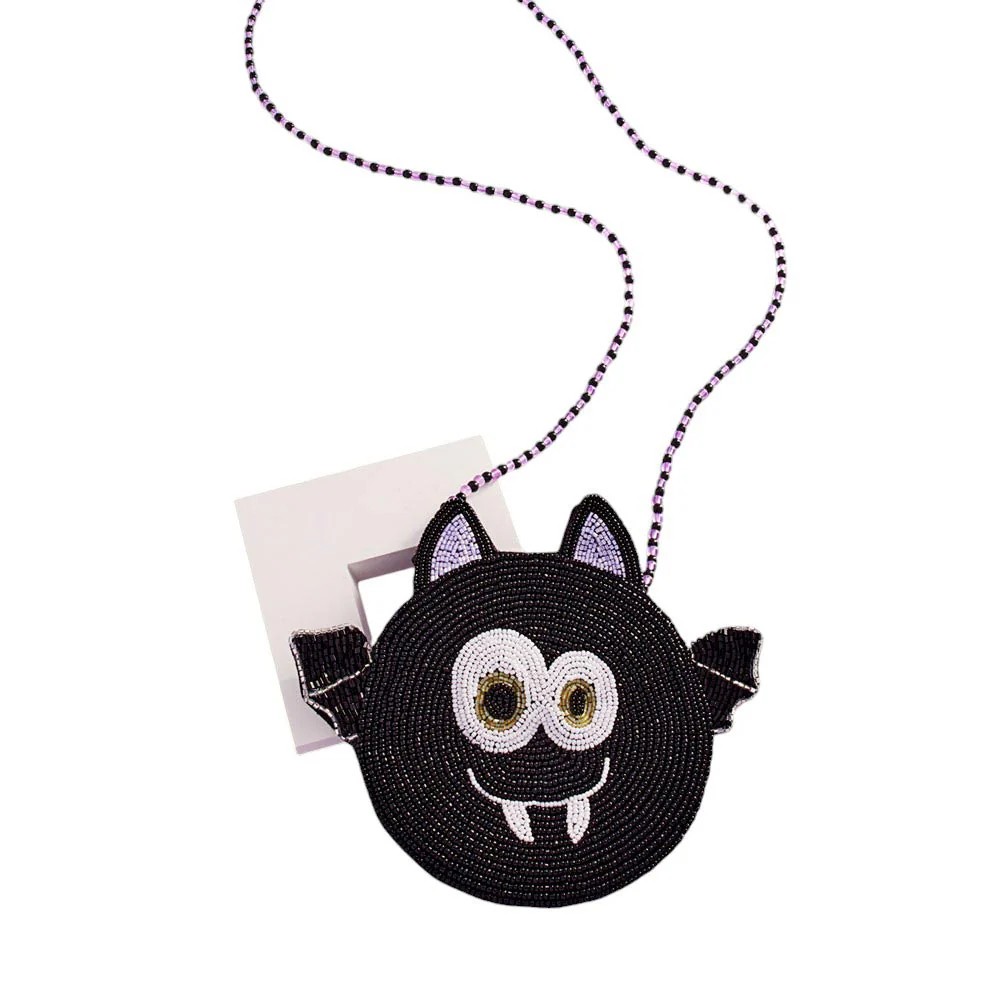 Charming Beaded Bat Shoulder Bag
